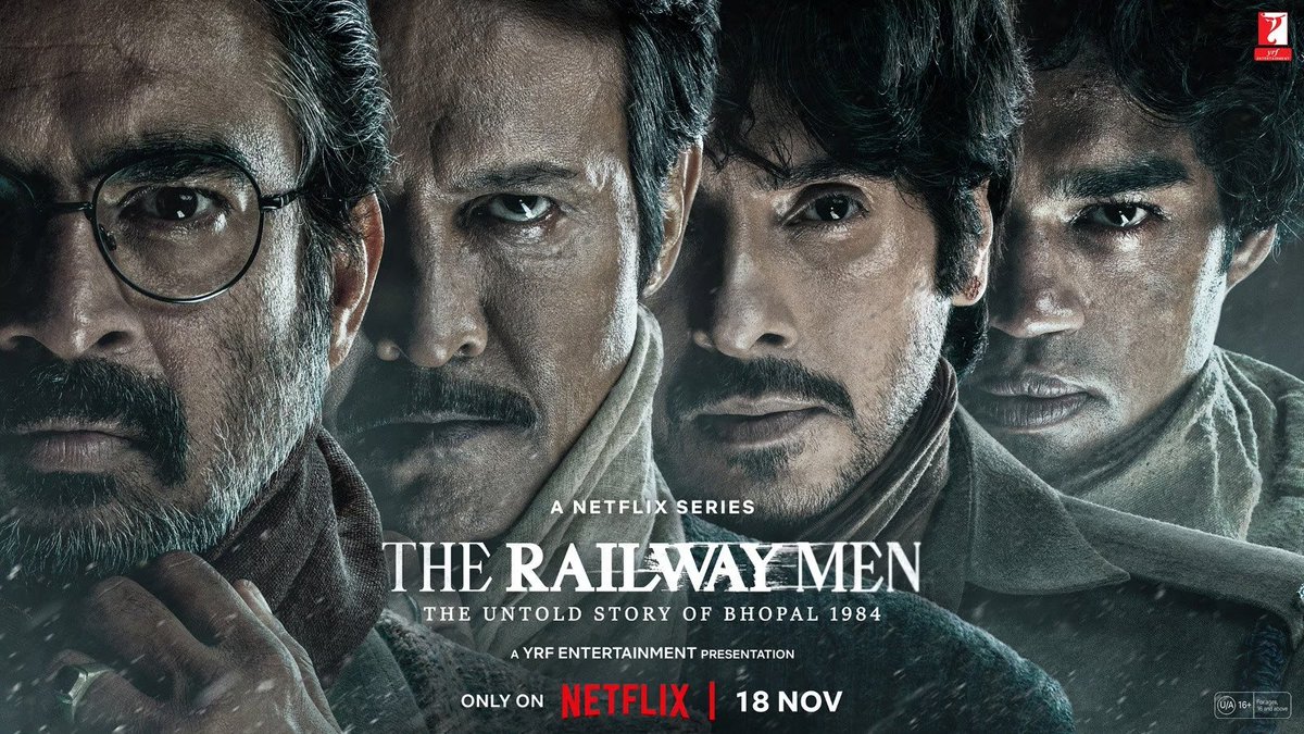 #TheRailwayMen #netflix Series 4 Episodes untold story about Bhopal 1984 Gas leak tragedy 

@kaykaymenon02 's brilliant performance  #RMadhavan #BabilKhan #DivyenduSharma 
Entire cast and crew hats off, engaging Screenplay and BGM 🔥top notch 
Don't miss it watch it @NetflixIndia