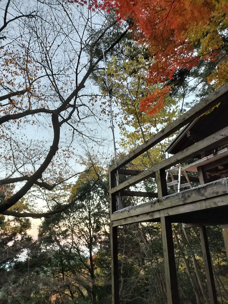 jg3_dhn's tweet photo. 宿泊場所到着
暗くならないうちアンテナは設営しました。
あと15分ぐらいでQRV
国内向け40mバンドまだいけますかね。
#POTA JA-1146 / #WWFF JAFF-0213 奥武蔵県立自然公園
JCC1309 埼玉県飯能市 https://t.co/CEvB0JYdoA
