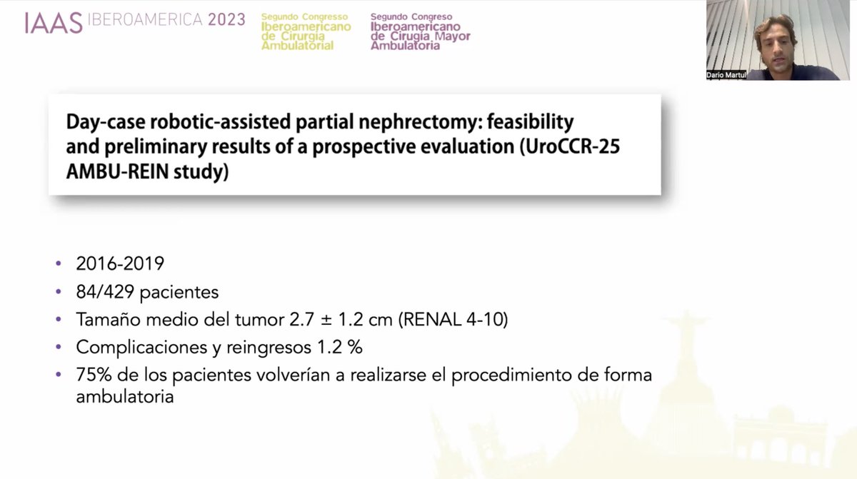 II Congreso Iberoamericano de CMA. Hablamos sobre cirugía #robotica ambulatoria en #urologia.