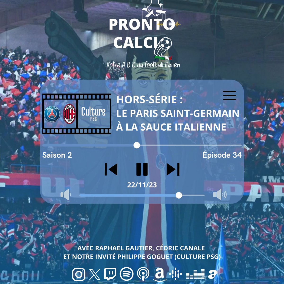 Épisode spécial avec notre invité @pgoguet. Au sommaire : les liens entre le PSG et l’Italie et son regard sur le calcio passé et présent. À écouter sur toutes les plateformes de podcasts tr.ee/ZAZwxwgxfQ