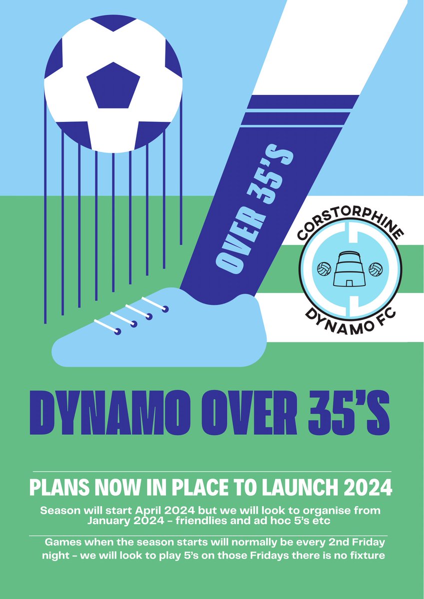 35’s| We will be launching an over 35’s team next year in the <a href="/LeafaOfficial/">Official_LEAFA</a> setup

We’ve already got a few committed players and a new gaffer in place ✅

If your interested drop us a message and we can keep you updated with sessions and start up plans 🩵
