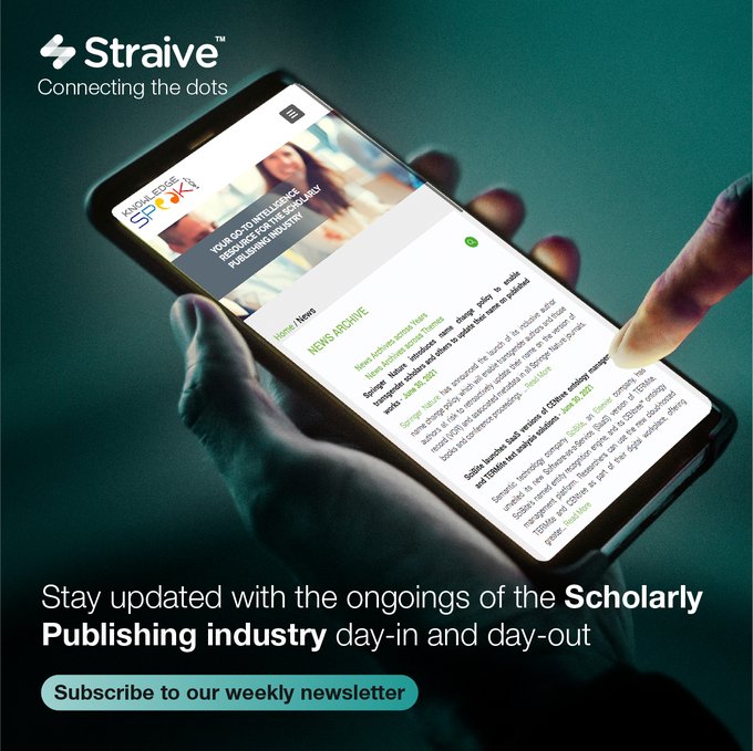 Knowledgespeak's tweet photo. Knowledgespeak @knowledgespeak is everything STM Publishing. For your daily and weekly updates on the industry, click here to subscribe: https://t.co/I9kNorW4ko
#stmpublishing #scholarlypublishing #AI #ArtificialIntelligence #TransformativeAgreement #SDG #DEIA #Accessibility https://t.co/EScbKWlnRz