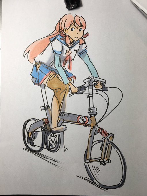 「自転車 プリーツスカート」のTwitter画像/イラスト(新着)