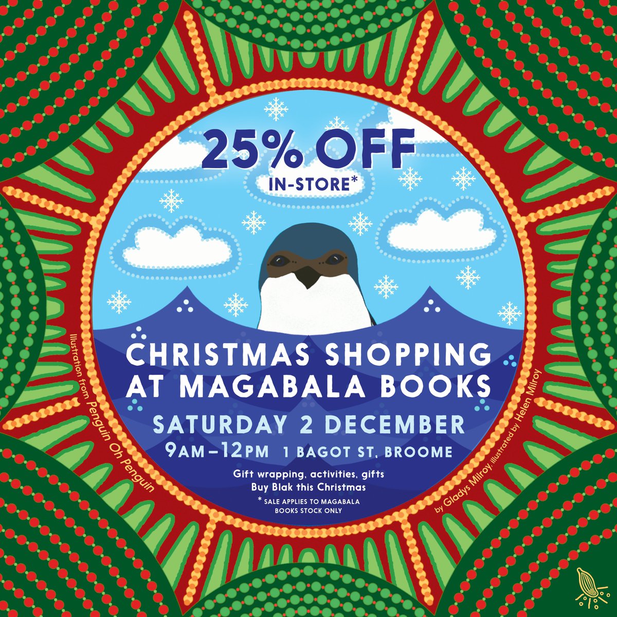 🎄Get into the festive spirit at Magabala's Christmas shopping event in Rubibi (Broome)! 🎅🏾