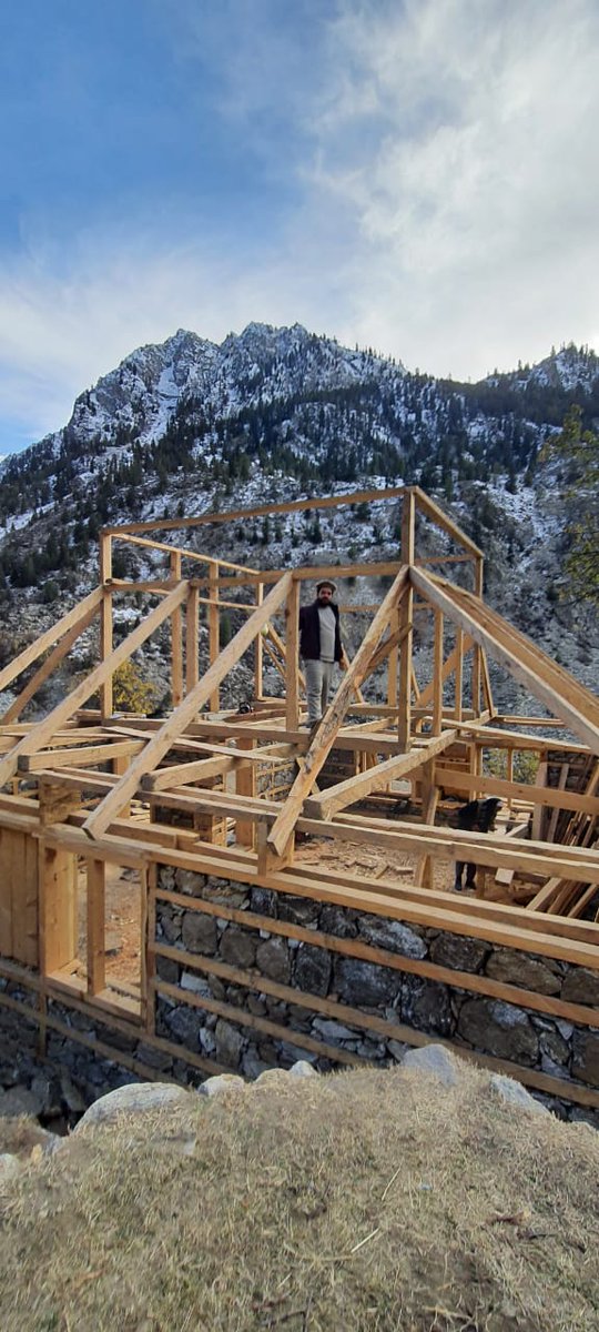skps70's tweet photo. GB Disaster Management Authority is building a safe haven for the community in hilly station of risk-prone Muthat village in Diamer in the foothills of Nanga Perbat Peak as part of risk mitigation strategy aided by GLOF-II project of UNDP. https://t.co/jGDxRNZe0q
