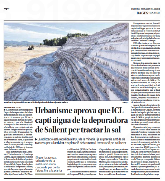 Ara que el principal maldecap dels pagesos és la restricció d'aigua per regar

Recordem una notícia publicada en ple agost (20/8)