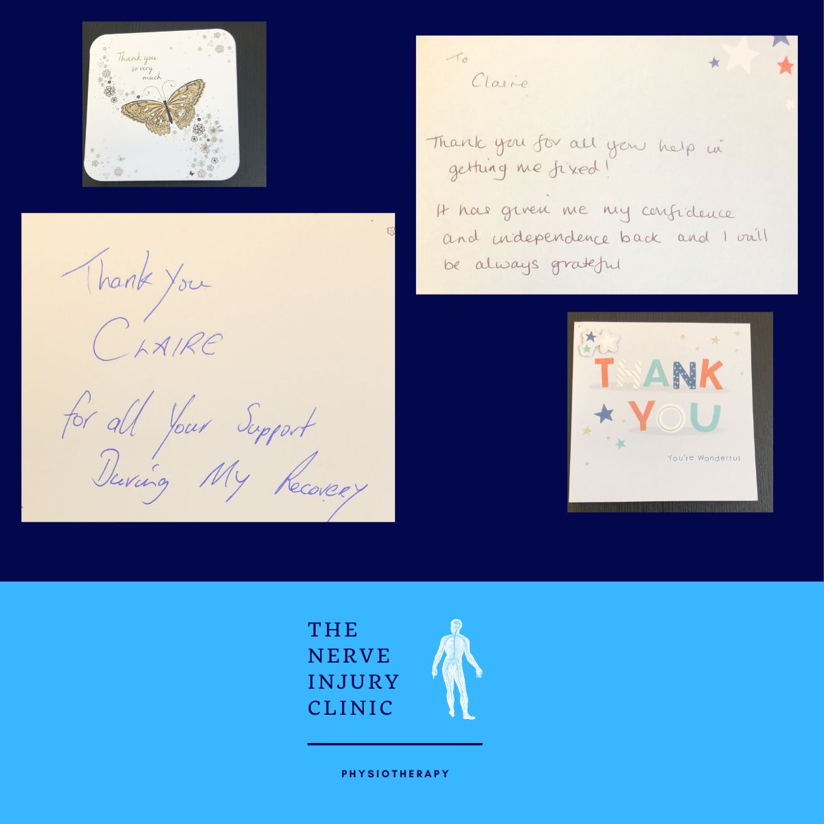 A thank you from our patients really does give our team a boost, so receiving two thank you cards is double the pleasure!

#feedback #thankyou #Manchester #Physiotherapy #NerveInjury #Specialist #NorthWest #MS #CVA #spinalinjury