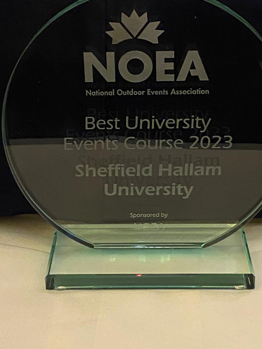 Sheffield Hallam University Events Management team smashing it with "Best University Events Course" at the National Outdoor Events Association awards. Well done <a href="/events_shu/">Shu Events Students</a>!