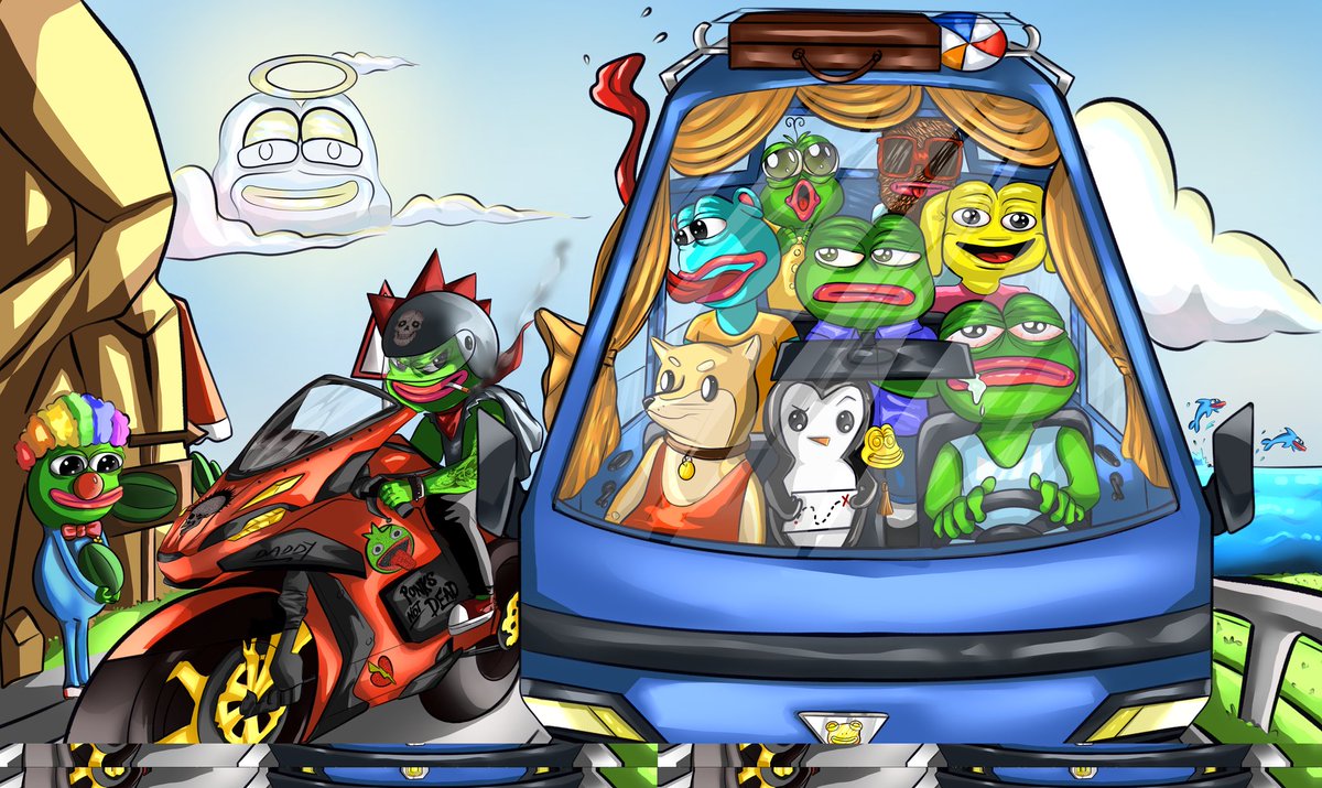 ⭐ "Pepe on the Road" drop on <a href="/opensea/">OpenSea</a> 💚🐸
🔗: opensea.io/assets/ethereu…
💫Credit:
details and more in desc at link
#frogfam #pepethefrog #NFT #NFTCommunity #pepe