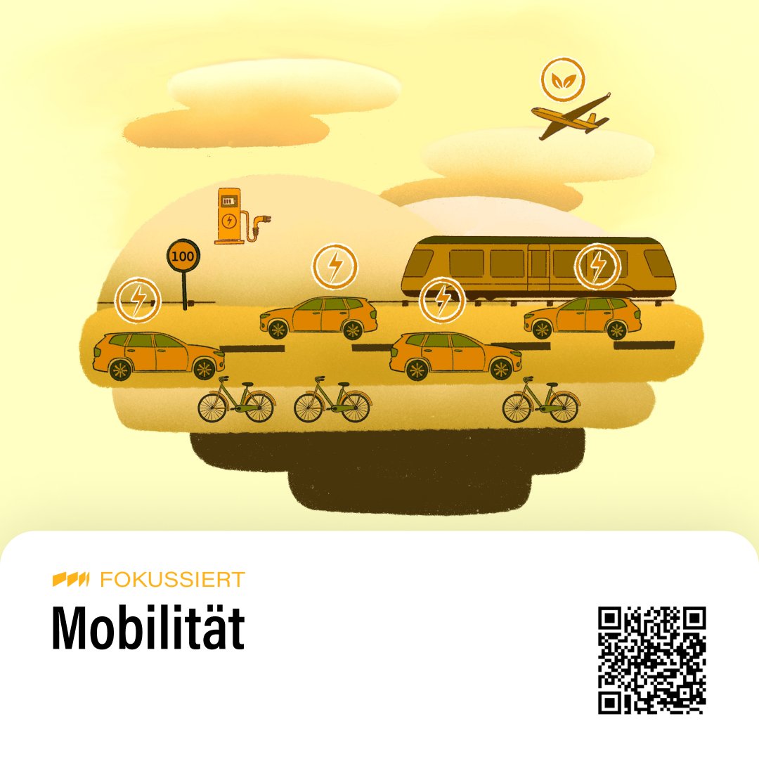 2040 fahren  wir elektrisch und mit Tempolimit 100. Der Individualverkehr mit PKW ist um 30 % zurückgegangen, Radeln oder der ÖPNV sind attraktiver und  einfacher geworden. Dafür sorgt u.a. eine smarte App.
zukunftsbilder.net/thema/mobilita…

#klima #zukunftsbilder #zukunft #deutschland