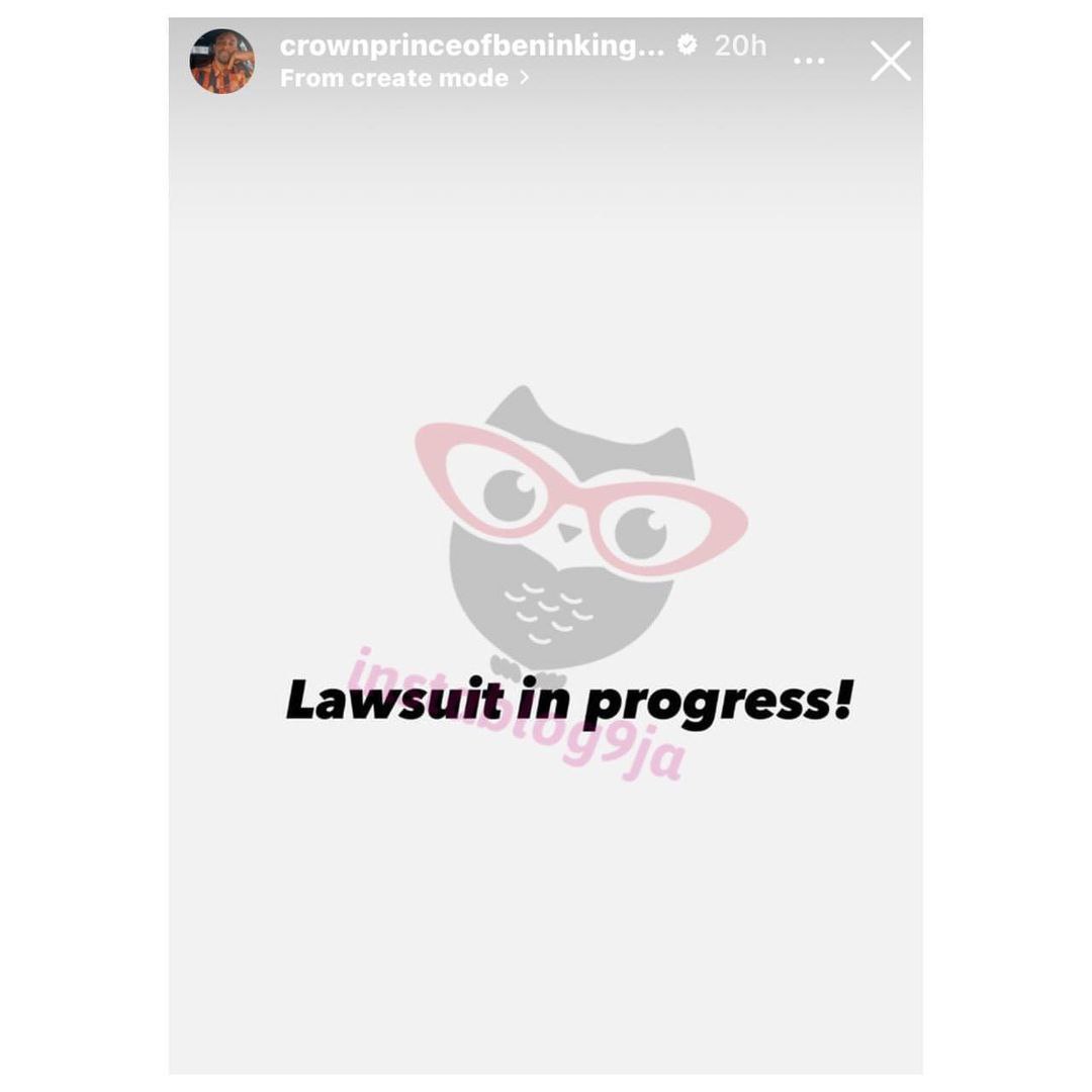 Alleged Marriage Proposal: Singer Cynthia Morgan fumes after a ‘crown Prince of Benin Kingdom’ thr£at£ned to take legal action against her over her multiple callouts.