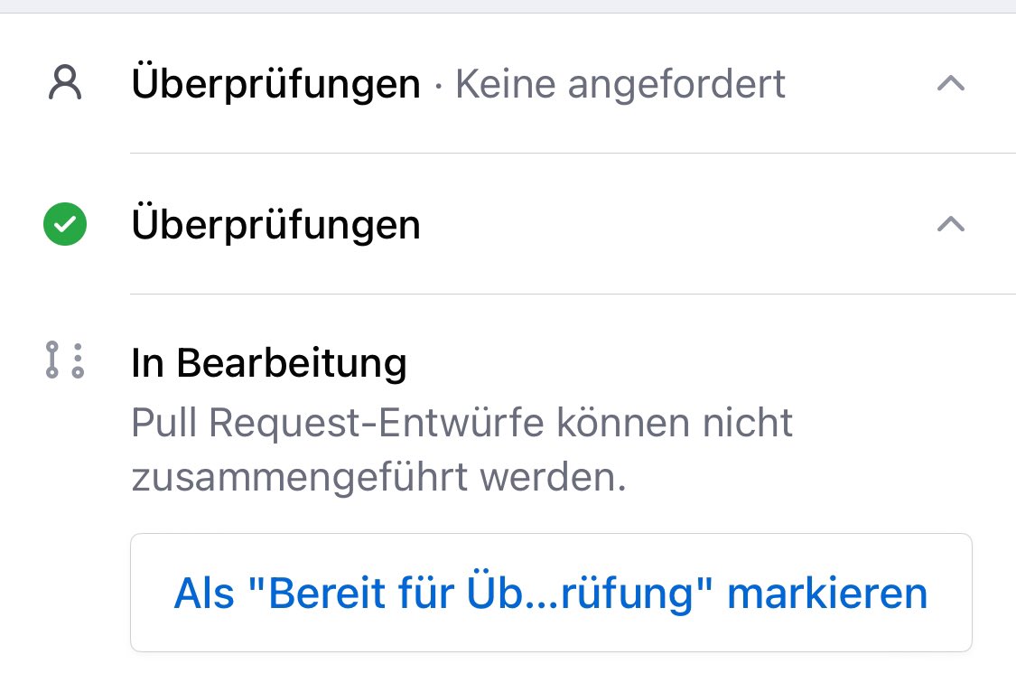 iOS app <a href="/github/">GitHub</a> mobile was recently released with German language support, so now it’s harder to read any buttons. Because German! 🇩🇪 #mindestwortlängenschutzvorschrift