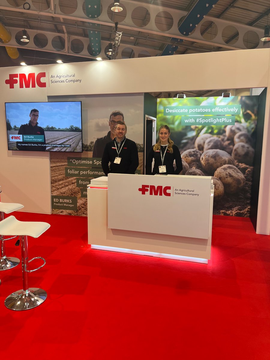 FMCAgroUK's tweet photo. Day 2 of @BP2023Harrogate and we are all ready to go 🥔🤗
📍Stand 152
📍Hall 1
#Potatoes #Spotlightplus https://t.co/lXYxilcVxk
