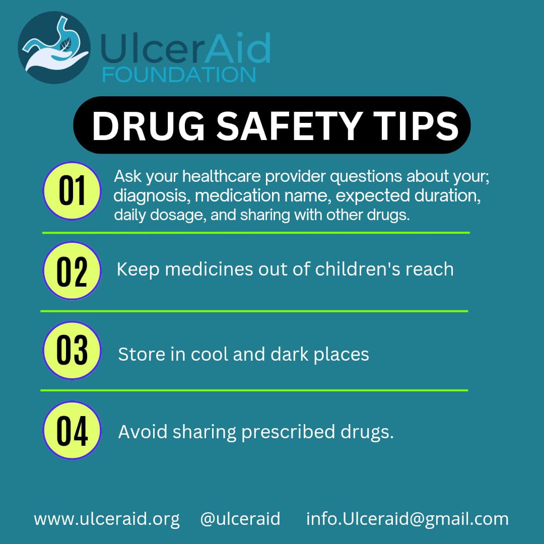 ulceraid's tweet photo. Drug Safety Tips #Ulcerawarenessdrive #Riseupagainstulcer https://t.co/3kWb64Ihbb
