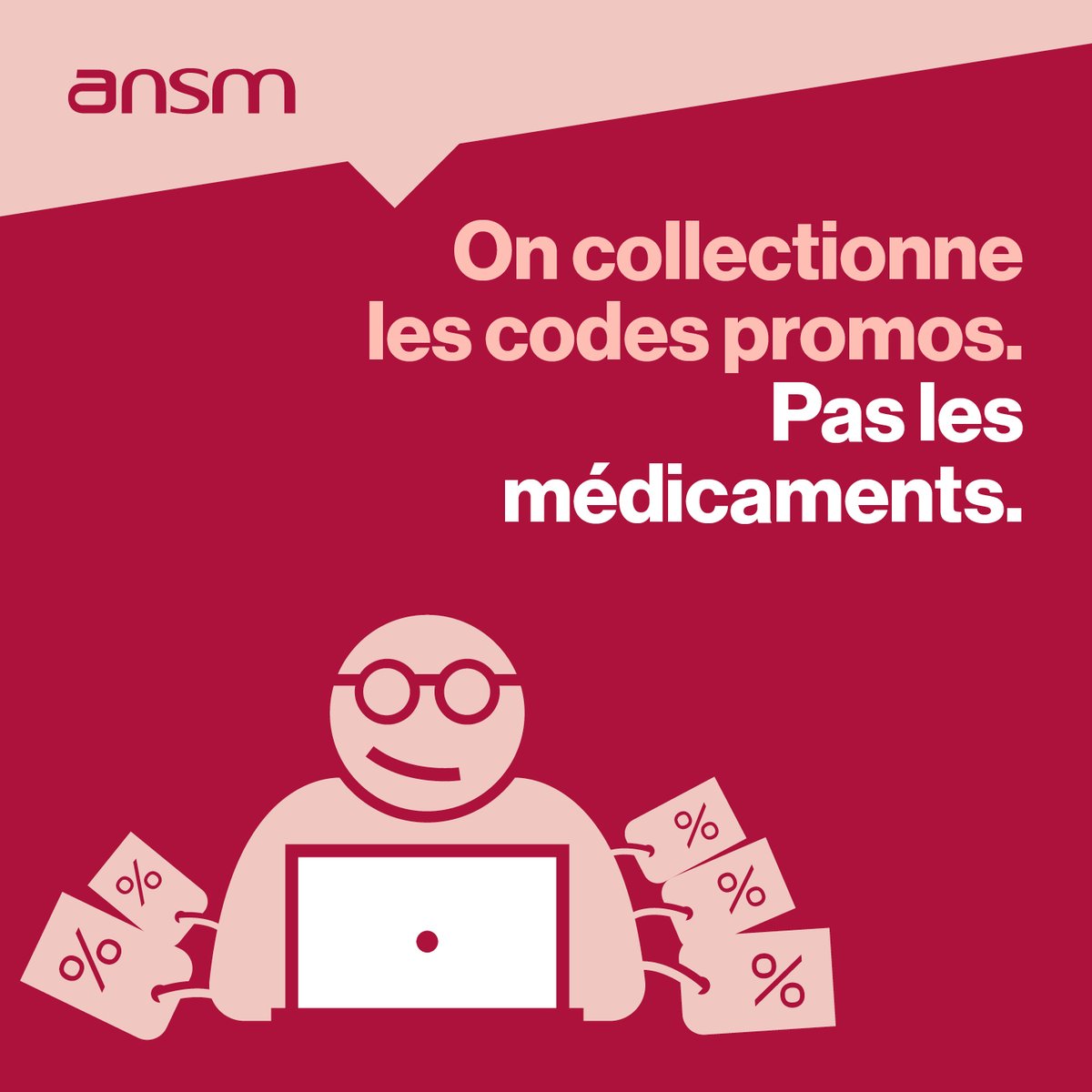 ansm's tweet photo. 👛 #BlackFriday | On ne solde pas sa santé !
✔️ Les #médicaments ne sont pas des produits de consommation ordinaire. On respecte dose, fréquence et durée du traitement. Et on rapporte en #pharmacie ce qui n’a pas servi !
En savoir plus sur https://t.co/hxV2eDteIw
#BonUsage https://t.co/SccOeRtKSR