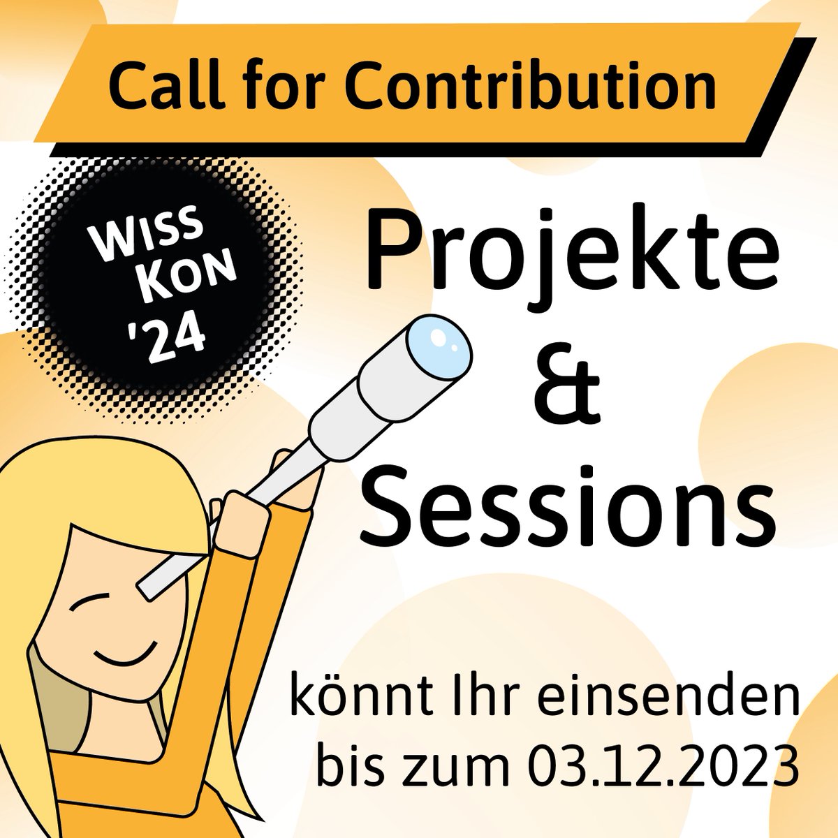 WissKon (@wisskon) on Twitter photo Du suchst eine Plattform, um dein #Wisskomm-Projekt vorzustellen? Oder Du hast eine Idee für eine interaktive Session? Noch bis zum 03.12.2023 suchen wir Eure Vorschläge für das Programm der #WissKon24 – der <a href="/NaWik/">Nationales Institut für Wissenschaftkommunikation</a>-Konferenz für kommunizierende Forschende.
nawik.de/wisskon/die-ko… Du suchst eine Plattform, um dein #Wisskomm-Projekt vorzustellen? Oder Du hast eine Idee für eine interaktive Session? Noch bis zum 03.12.2023 suchen wir Eure Vorschläge für das Programm der #WissKon24 – der <a href="/NaWik/">Nationales Institut für Wissenschaftkommunikation</a>-Konferenz für kommunizierende Forschende.
nawik.de/wisskon/die-ko…