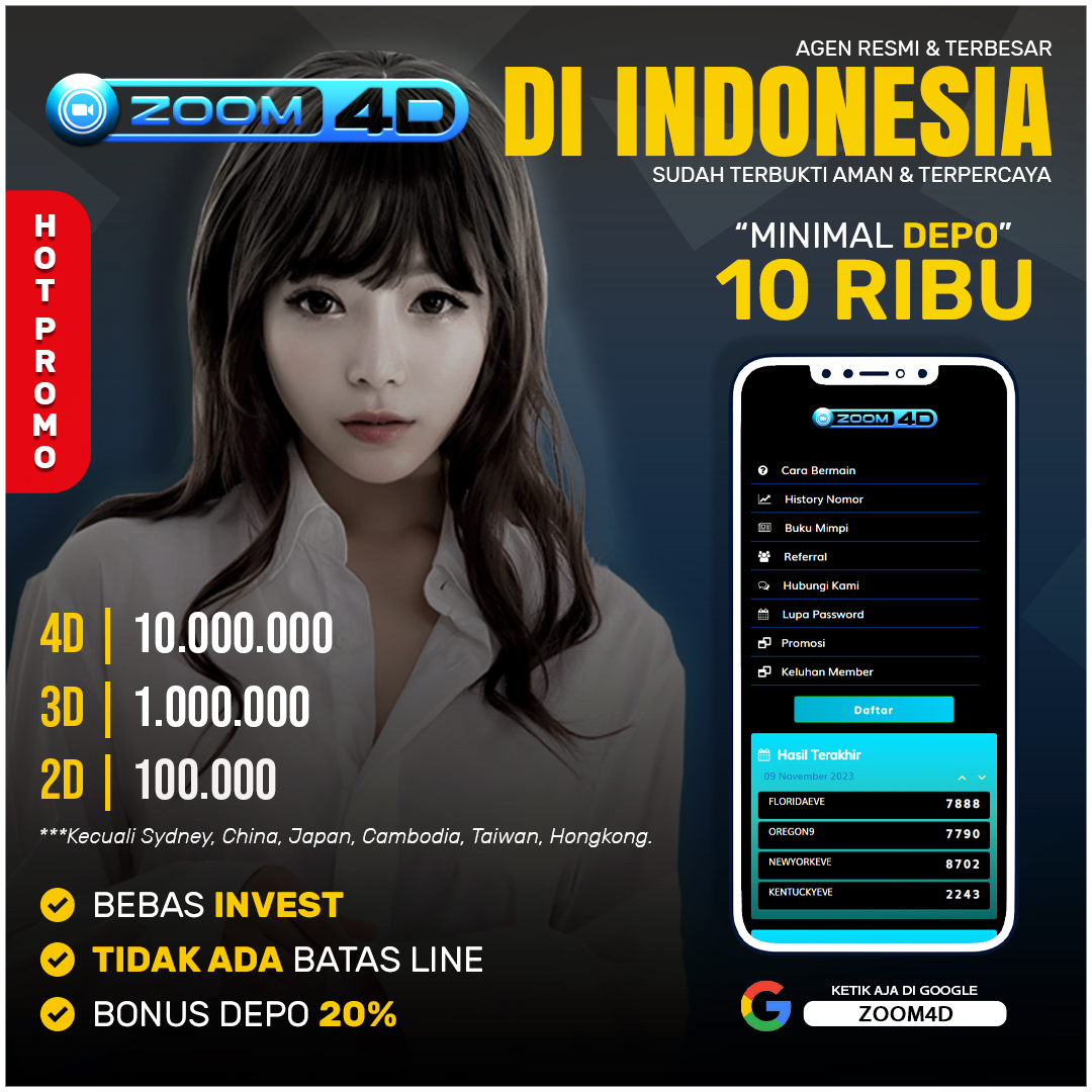 Nikmati Cashback 5% #slot ga perlu ribet claim, Cashback otomatis langsung masuk. Dan masih banyak lagi bonus lainnya di Zoom4D 
#zoom4d #togelonline #judionline #slotonline #bonusnewmember #bonusnewmemberslot #bonusnewmember100 #cashbacktogel