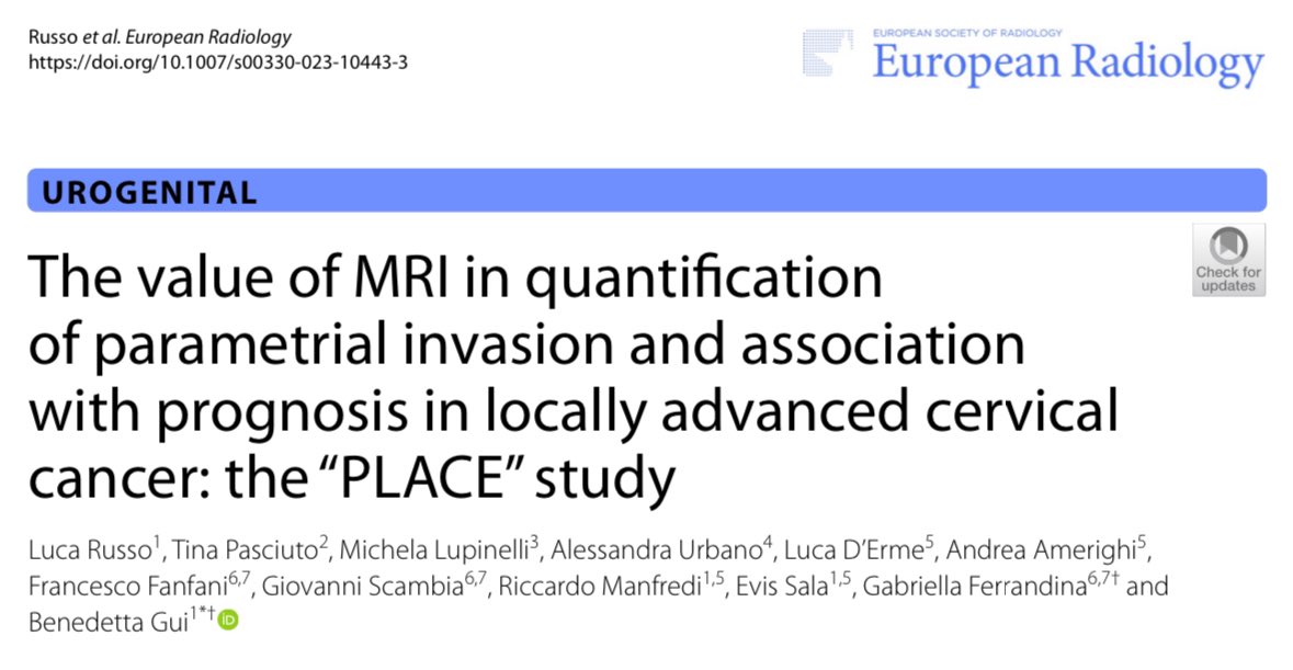 Luca Russo (@lrusso_md) on Twitter photo Parametrial invasion beyond the classic qualitative evaluation.
The PLACE study proposes an accurate method of measurement of PMI, which can potentially lead to personalised approaches in cervical cancer treatment.
Available on <a href="/EurRadiology/">European Radiology</a>: link.springer.com/article/10.100…
<a href="/ESUR_JN/">ESUR Junior Network</a> Parametrial invasion beyond the classic qualitative evaluation.
The PLACE study proposes an accurate method of measurement of PMI, which can potentially lead to personalised approaches in cervical cancer treatment.
Available on <a href="/EurRadiology/">European Radiology</a>: link.springer.com/article/10.100…
<a href="/ESUR_JN/">ESUR Junior Network</a>