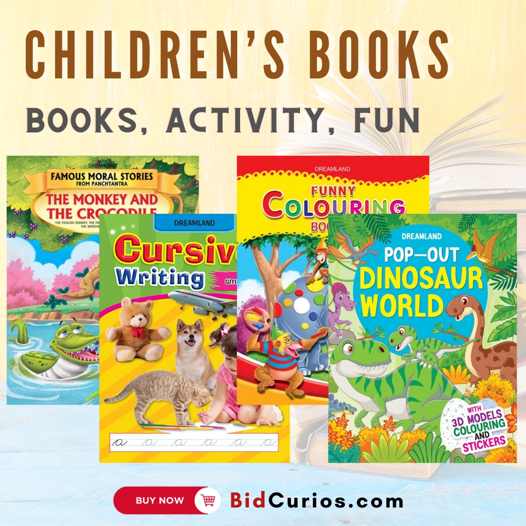📚✨ Spark your child's imagination with enchanting tales and interactive adventures! 

Browse our library at bit.ly/BidCuriosBooks and make learning a magical journey for your kids!  🌈✨

#ChildrensBooks #ActivityBooks #KidsReading #BidCurios #StoryTime #BidCurios