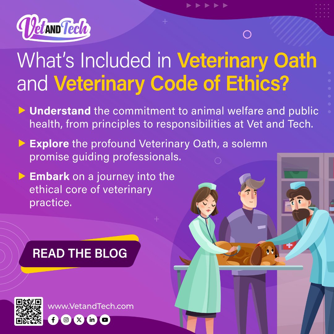 Explore the profound Veterinary Oath, a solemn promise that serves as the guiding light for our dedicated professionals.

Read the complete Blog: t.ly/KjgRv

#VeterinaryExcellence #EthicalVeterinary #VetTechInsights #AnimalHealthcare #VetCommunity #VetEducation #Vet