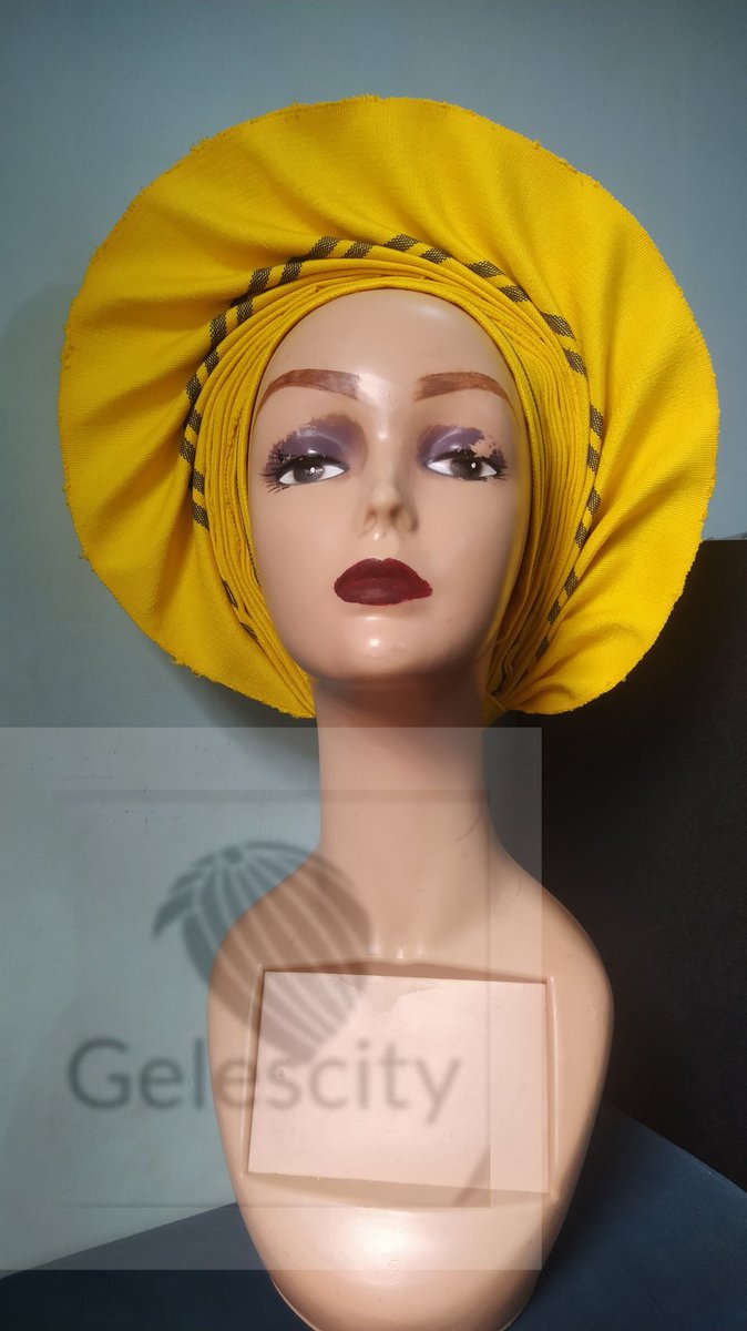 gelescity's tweet photo. @yabaleftonline That's how we roll here. Autogele to ease gele tying stress. Under one minute you're good to go and you won't give yourself headache with the struggles https://t.co/h9ILoQ3OHk