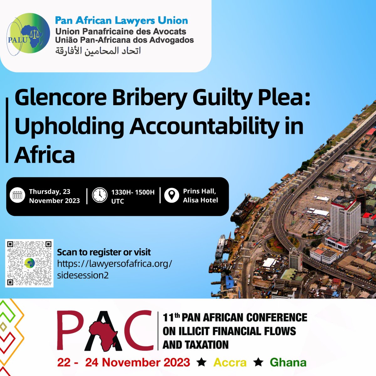 Are you Ready for Day 2 of the 11th Pan African Conference?

Join us today as our Economic Governance Officer <a href="/RangaChikova/">Rangarirai Chikova</a> and Panelists dive to dissect what led to the Glencore Bribery Guilty Plea and what it means for other similar exploitative Mining Companies in Africa.