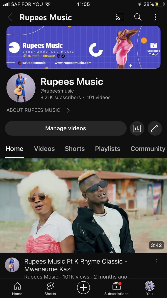 Let’s reach 10k Subs 

youtube.com/@rupeesmusic?s…

#KCPE 
Naru Okanga 
Bank to M-PESA ni sare 
Depression
