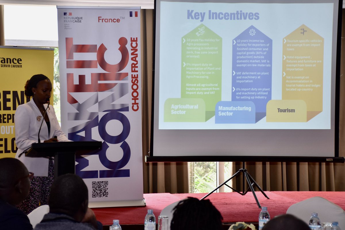 #InternationalBusinessSeminar | @mtic_uganda ‘wants to pay tribute to the 40 French companies which have chosen Uganda to make business of on a daily base’ Thanks to @ugandainvest to highlight the increased cooperation between 🇺🇬 and 🇫🇷 2/2