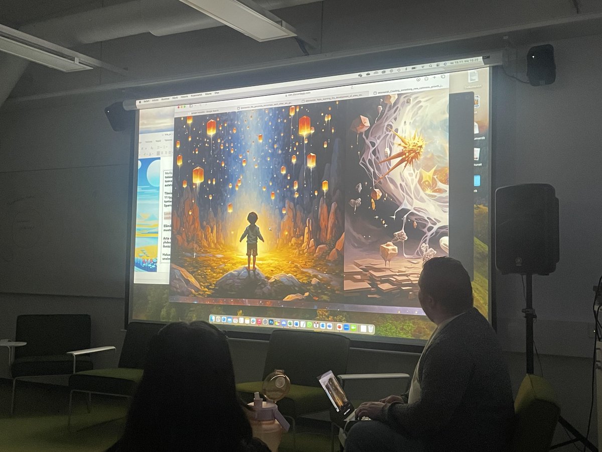 ProCESS_EU's tweet photo. On Nov 15, Jamk SESS trainers conducted a pilot training session for Projektitoimisto Arte. The three-hour session incorporated Music Associative Practices and Artificial Intelligence imaging, providing innovative solutions to tackle the complex challenges faced by the company. https://t.co/4xvH7VzNJe