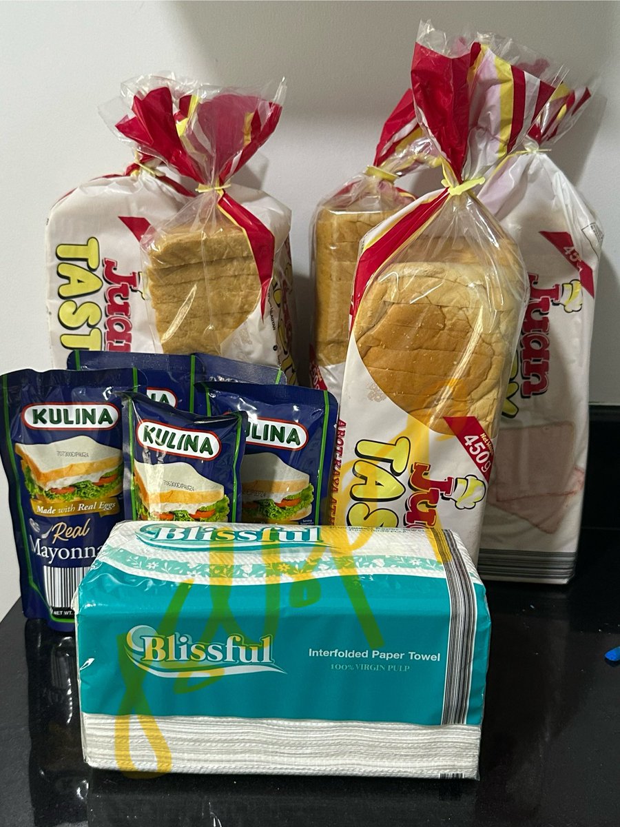 jslsprogram's tweet image. #jslsprogramproofs 

Hi! Ito po yung nabili namin kanina:

5 Juan Tasty Bread
5 Kulina Real Mayonnaise
1 Blissful Tissue

Total: ₱543.75

Thank you so much for your donations! Tomorrow na po ang drop off sa PUP Sta. Mesa dahil closed na po sila. Will update again tomorrow.