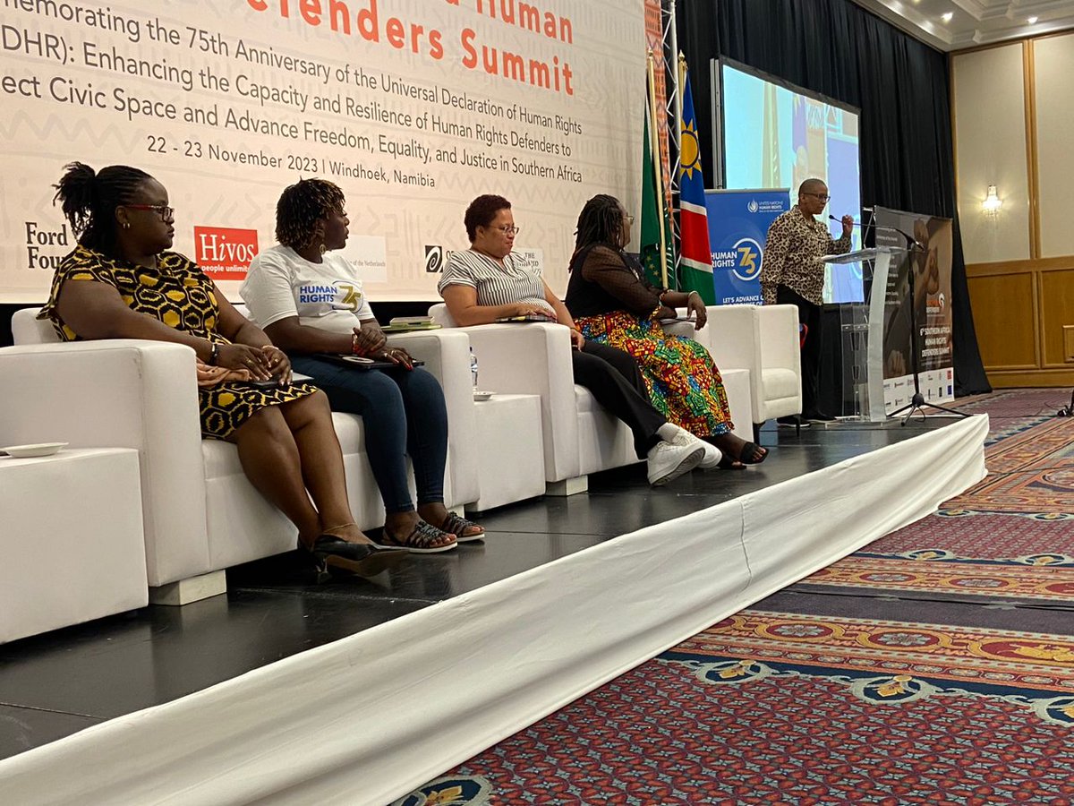 Gesi integration panel,HRDs must not gate keep their own spaces, no need to self sensor .Reiteration of need to speak truth to power in the opening remarks by <a href="/wkatema/">Katema Katema</a> on day 1 of #SouthernDefendersSummit6
Panel posits a path from words to works on GESI
