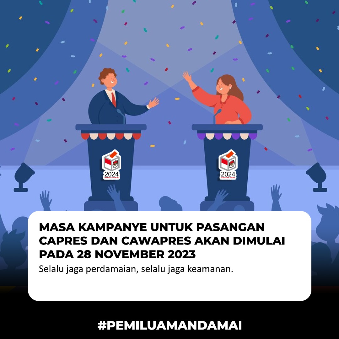 MerryLation's tweet photo. Di masa kampanye nanti, hindari konflik dan hoaks.
Mendukung calon jagoan boleh saja, tapi jangan terlalu berlebihan dan menyebabkan perpecahan.
#PemiluAmanDamai
.
.
#GISELLE Siang GEMA M3nang KetuaKPK a Bawaslu

#Pemilu2024
#DamaiNusantara
#PemiluBerkualitas https://t.co/evAP678jpg