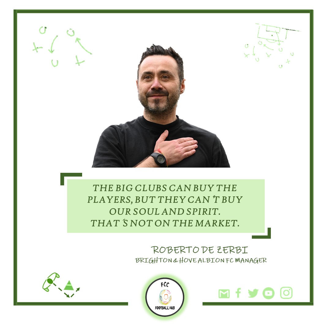 HubFcc's tweet photo. 💭Ｑｕｏｔｅｓ⚽️ 

#DiZerbi has his own way, his own idea and it has made a big revolution at #BHAFC

#FCCHub #footballquotes #coaching #football #calcio #futbol #futebol #soccer #PremierLeague https://t.co/SGEQwzGSGG