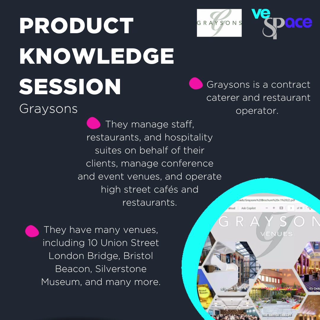 Our latest product knowledge session was with the wonderful team at @graysons.uk. Everything Graysons do is about great food and great people. They have a real passion for quality standards and want to create an amazing experience for their customers ✨