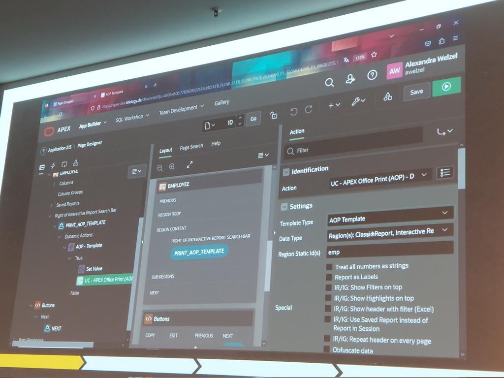 Maik Becker 🇺🇦 (@beckerman_maik) on Twitter photo Keep calm and use #AOP.
@alexandrawelzel and <a href="/JordanL1907/">Jordan Lee</a> showing use of #orclapex Office Print step by step at #doag2023
<a href="/apexofficeprint/">APEX Office Print (AOP)</a> Keep calm and use #AOP.
@alexandrawelzel and <a href="/JordanL1907/">Jordan Lee</a> showing use of #orclapex Office Print step by step at #doag2023
<a href="/apexofficeprint/">APEX Office Print (AOP)</a>