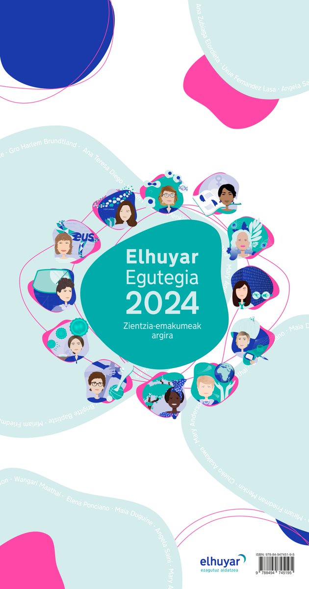 🗓️ Jada kalean da #ElhuyarEgutegia2024!
12 emakume zientzialari urteko 12 hilabeteak osatzeko.

#ElhuyarEgutegia2024 salgai dago Euskal Herriko 📚liburu-denda nagusietan, eta baita <a href="/durangokoazoka/">Durangoko Azoka</a>-n ere.