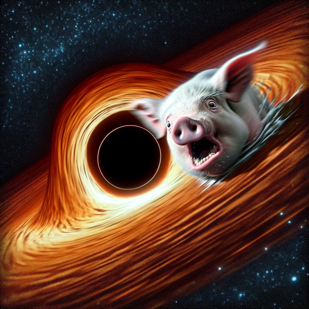 anymals40598's tweet photo. Mysterious portal opened up.
.
.
#BlackHole #ScaryPig #SuckedIn #SpacePic #Mysterious #WTF #AstroPig #GalaxyGlimpse #CosmicCraze #PigInSpace https://t.co/ID2dncnPui