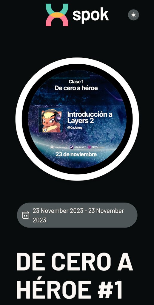 Nadai02010's tweet photo. Hola STARKnianos

Workshop de 0 a 🦸🏻comienza hoy.

- dApp POAP adaptada MV ✅
- L2NFT en Cairo 1 (testnet) ✅
- SPOK (mainnet)✅
- Enviar mails a 140 participantes ✅
- @0xJoxes Siempre ✅

Gracias a todos, @StarknetFndn
@StarkWareLtd @Starknet  @StarknetEs @SEEDLatam  @Layer2es https://t.co/KEhFvPAOct