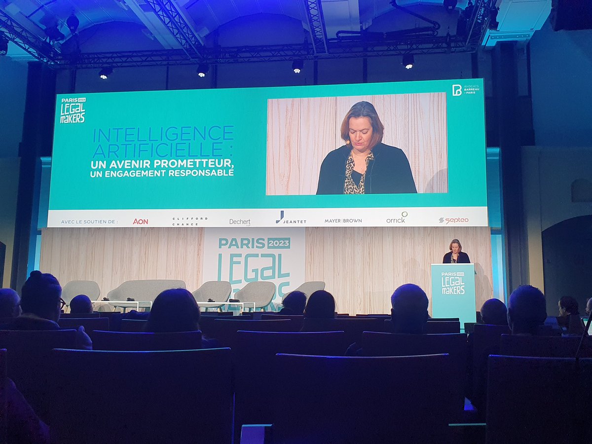 Seconde édition de #ParisLegalMakers ce matin, consacré à l'intelligence artificielle.  Un avenir prometteur, un engagement responsable. <a href="/batonnierparis/">Bâtonnier de Paris</a> <a href="/Avocats_Paris/">Avocats de Paris</a>