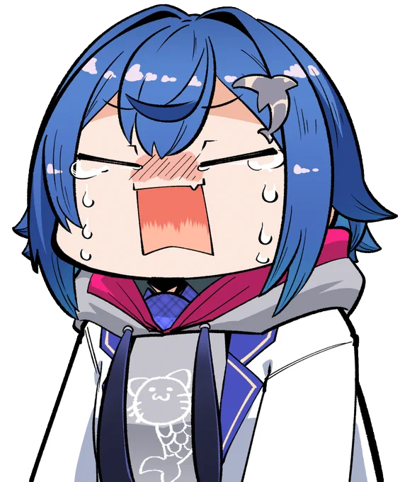 自分が描いた西園チグサさん。泣き顔だけで差分結構あって自分で吹いた