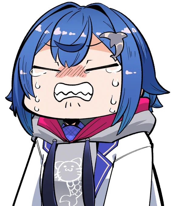 自分が描いた西園チグサさん。泣き顔だけで差分結構あって自分で吹いた