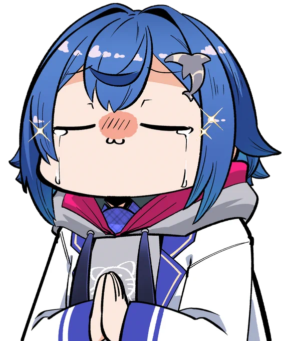 自分が描いた西園チグサさん。泣き顔だけで差分結構あって自分で吹いた
