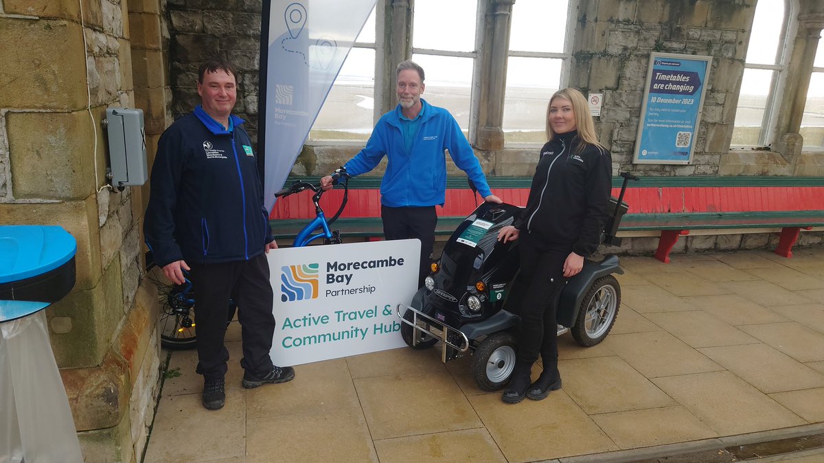 Active Lancashire and 
the Eden project/ LWT were out yesterday visiting, Morecambe Bay Partnership Active Travel &amp; Community hub in Grange over sands. The hub will support individuals to get out cycling around the bay, #health &amp; wellbeing #waysaroundthebay <a href="/M_bay/">Orhan</a>