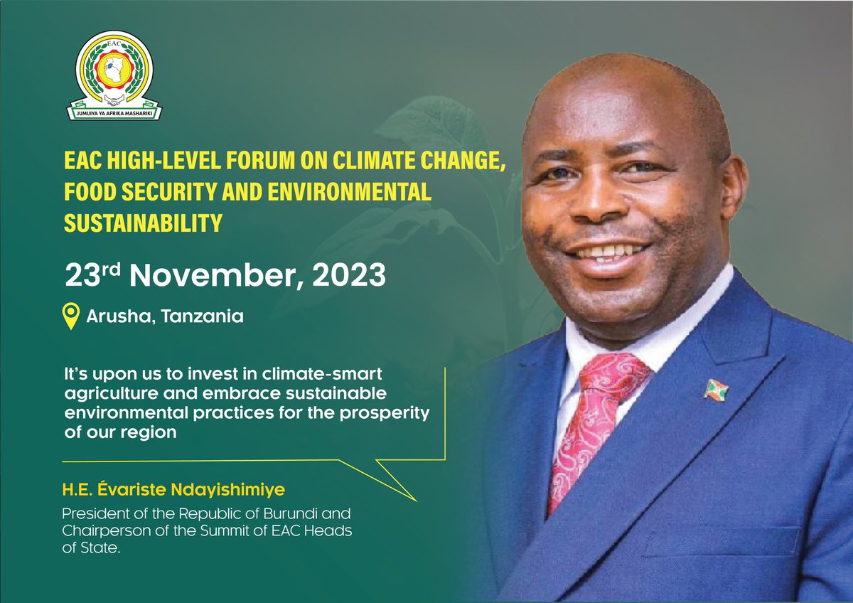 🌱 The EAC High Level Forum on Climate Change and Food Security is off to a great start! #Bepartofthesolution #EACClimateforum @NtareHouse @EACJCourt @EA_Bunge @pmathuki