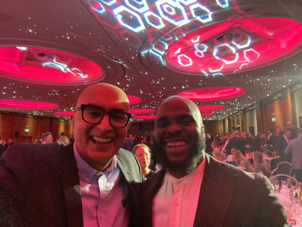 Great to catch up @a_rosanwo_bass last night @ArchitectsJrnal #AJArchitectureAwards . An @SSoA_news alumni who completed our pioneering Collaborative Practice course @AHMMArchitects