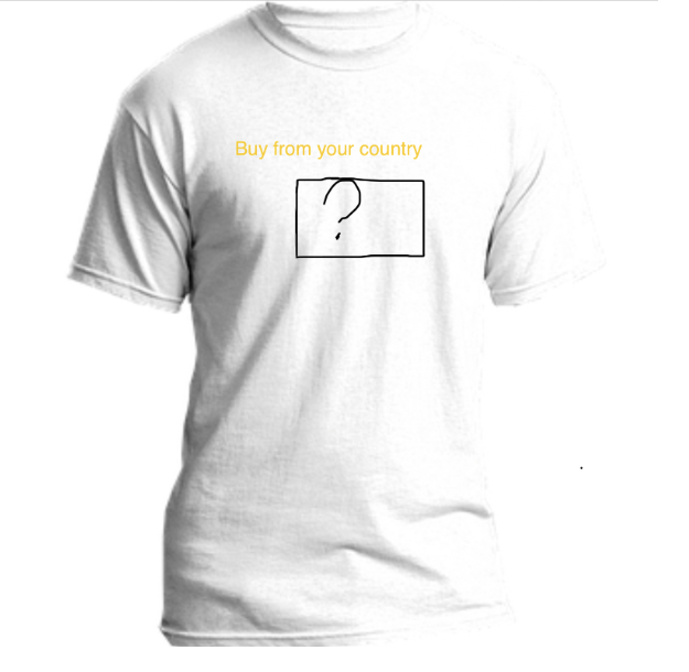 If you buy a t-shirt, check from which country it is from, because you should get clothes that are made in the same country that you bought it in.
