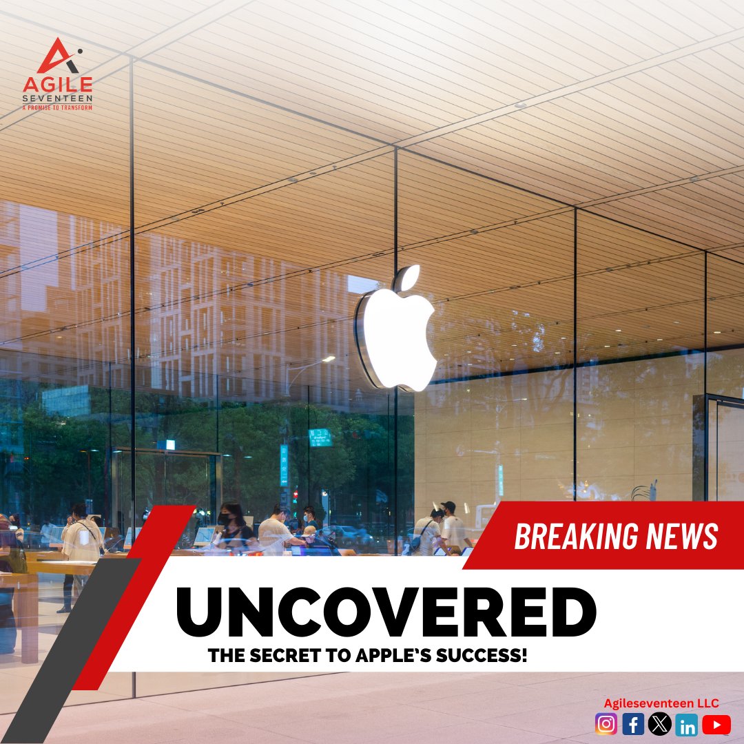 agileseventeen's tweet image. Here's the secret to how Apple continues to thrive in the market using Agile strategies!
Learn how these approaches can fuel your company's growth. 🚀💡
No better time to get your company to that point.
#agileframework #projectmanagement #letstalkagile