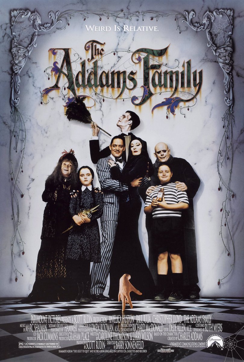 🎬MOVIE HISTORY: 32 years ago today, November 22, 1991, the movie ‘The Addams Family’ opened in theaters!

#RaulJulia #AnjelicaHuston #ChristopherLloyd #ChristinaRicci #JimmyWorkman #JudithMalina #CarelStrucycken #ElizabethWilson #DanHedaya #DanaIvey #BarrySonnenfeld