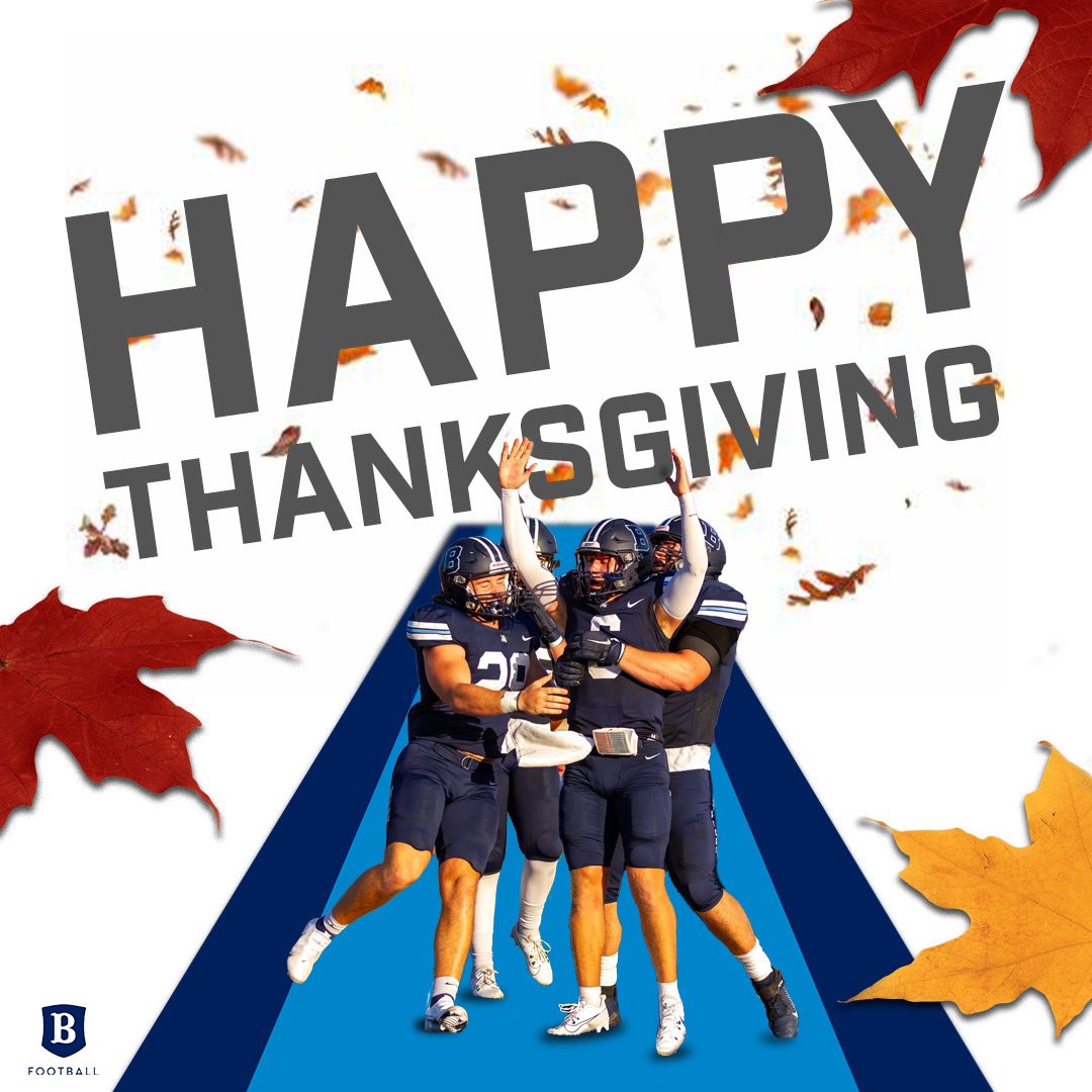 Happy Thanksgiving everyone! We are so thankful for our Berry community and a great 2023 season! We’ll see everyone next Fall🍁🍂 #BerryFootball #BUILD #KeepClimbing #d3fb #thanksgiving #thankful