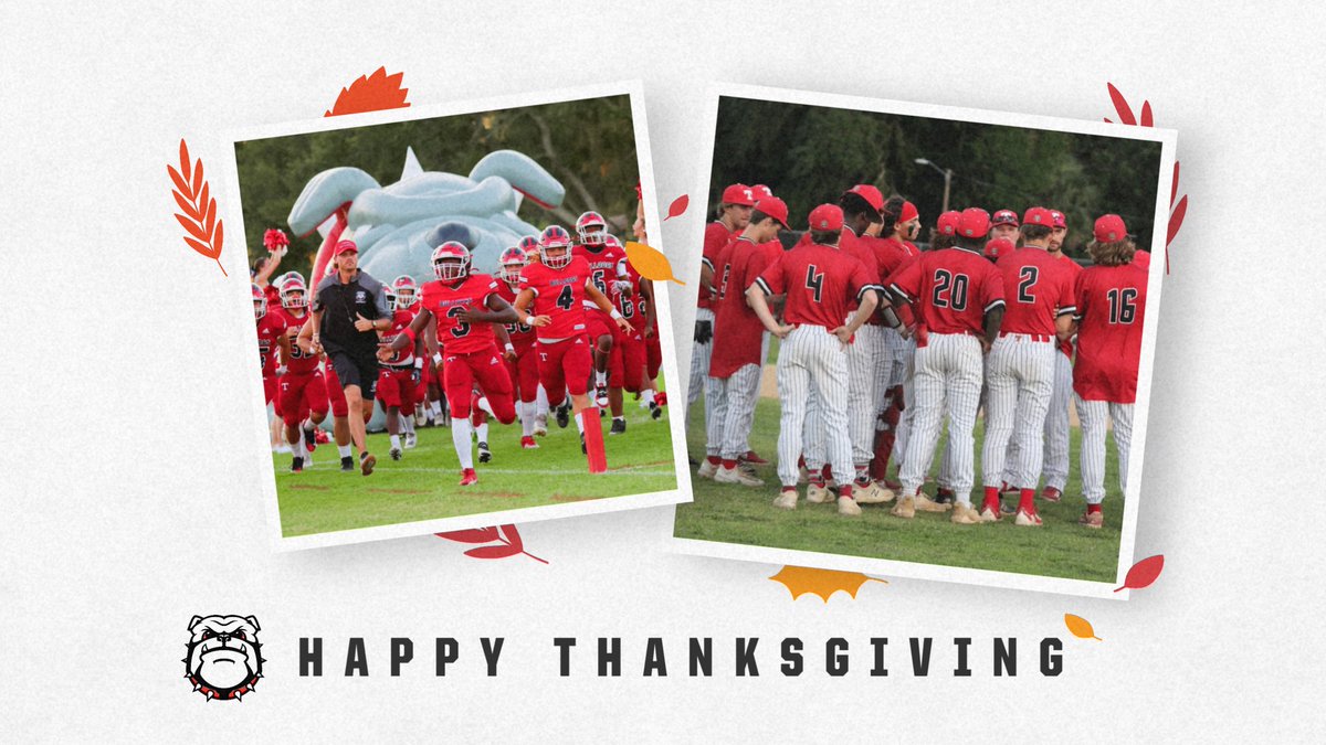 From our @FootballTavares and @TavaresBaseball Bulldog family to yours, we want to wish everyone a safe and Happy Thanksgiving! #SetTheStandard #InOrInTheWay